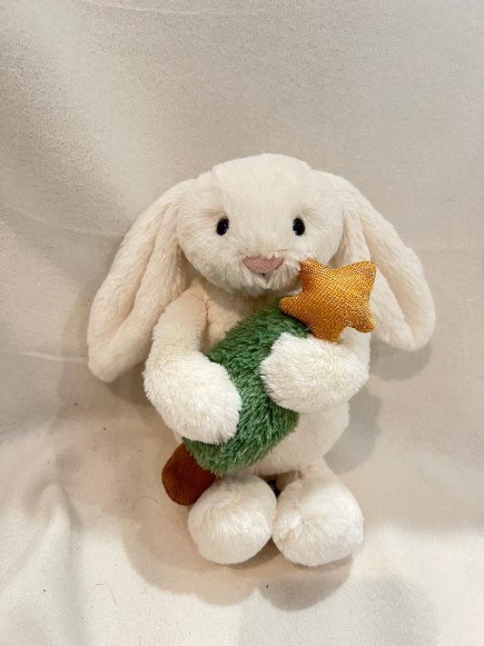 Bashful Bunny With Christmas Tree