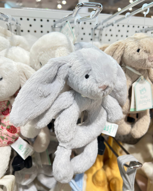 Bashful Silver Bunny Ring Rattle