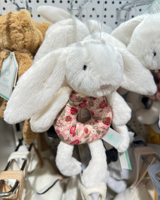 Blossom Cream Bunny 'Berry' Ring Rattle