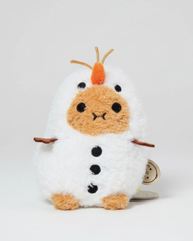 Ricespud Snowman Mini Sitting Plush Toy