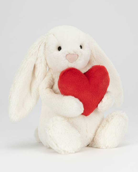 Bashful Red Love Heart Bunny